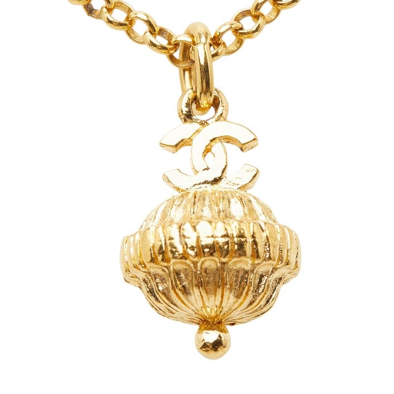 Chanel CC Logo Necklace Gold Plated — view 2