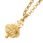 Chanel CC Logo Necklace Gold Plated
