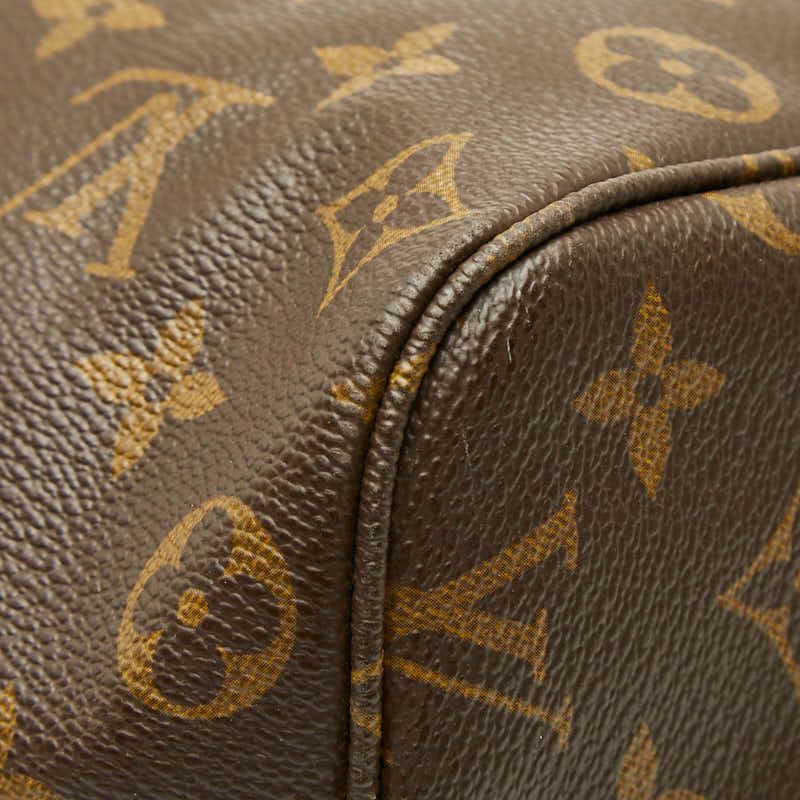 Louis Vuitton Monogram Shoulder Bag Tote Brown Leather — view 6