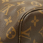 Louis Vuitton Monogram Shoulder Bag Tote Brown Leather — view 6