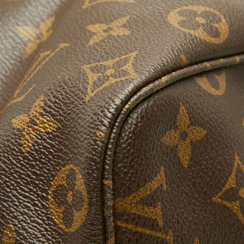 Louis Vuitton Monogram Shoulder Bag Tote Brown Leather — view 4