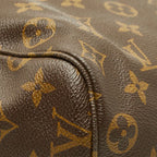 Louis Vuitton Monogram Shoulder Bag Tote Brown Leather — view 5