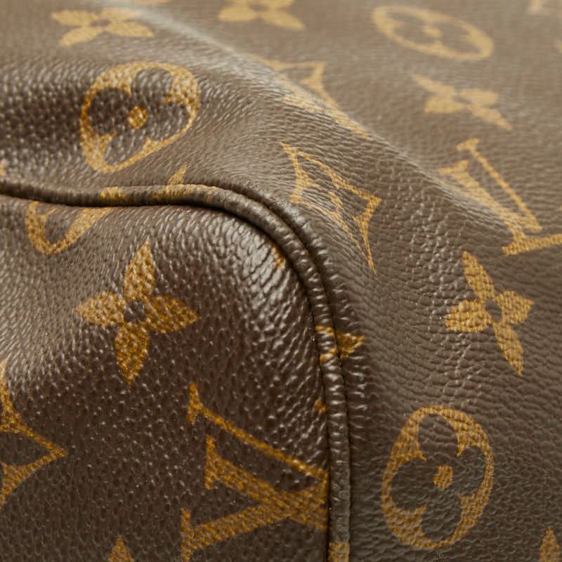 Louis Vuitton Monogram Shoulder Bag Tote Brown Leather — view 5