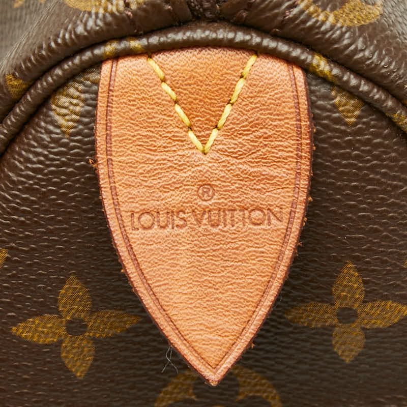 Louis Vuitton Monogram Shoulder Bag Tote Brown Leather — view 9