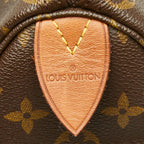 Louis Vuitton Monogram Shoulder Bag Tote Brown Leather — view 9