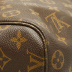 Louis Vuitton Monogram Shoulder Bag Tote Brown Leather — view 7