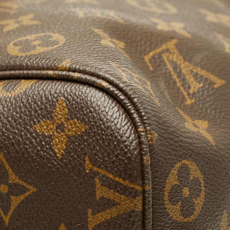Louis Vuitton Monogram Shoulder Bag Tote Brown Leather — view 7