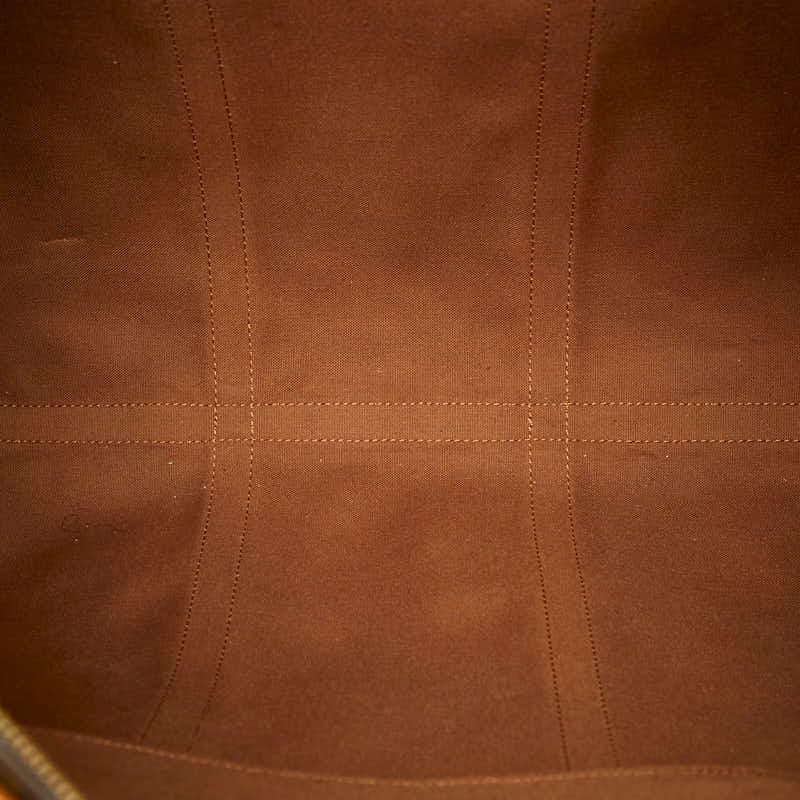 Louis Vuitton Monogram Shoulder Bag Tote Brown Leather — view 8