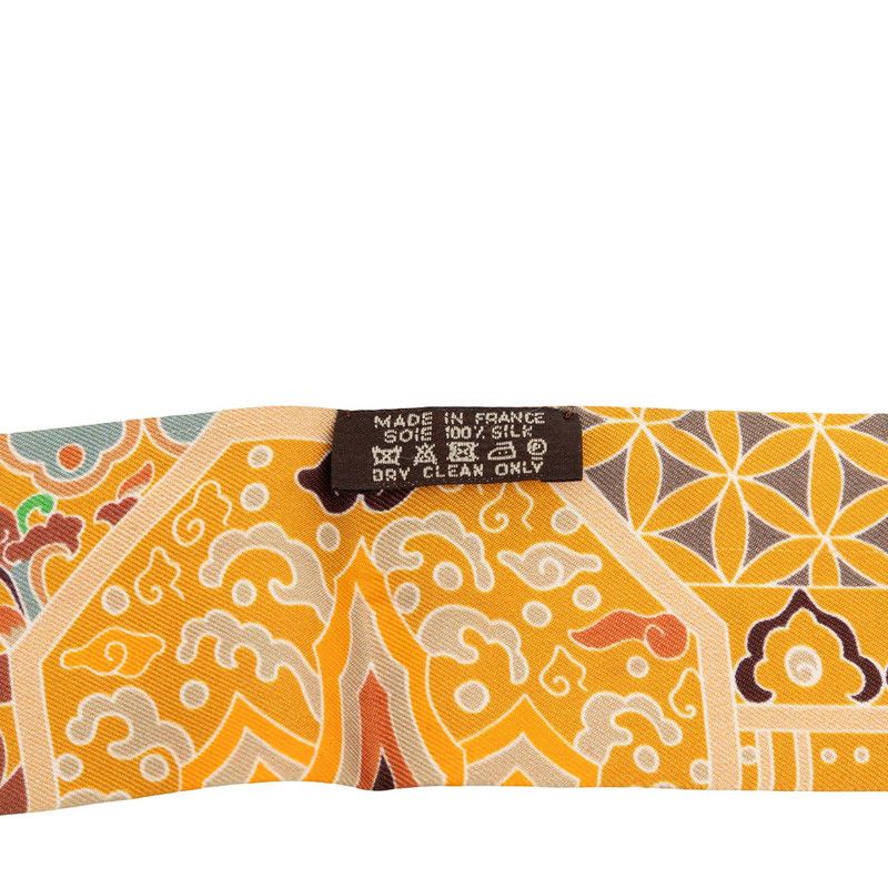Hermes Twilly Collections Imperiales Royal Collection Scarf Orange Multicolor — view 4