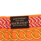 Hermes Twilly Maillons Scarf Orange Multicolor Silk — view 4