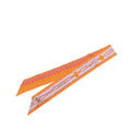 Hermes Twilly Maillons Scarf Orange Multicolor Silk