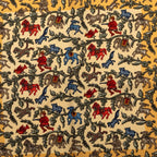 Hermes Carre 45 Chasse en Inde Indian Hunting Scarf Yellow Multicolor Silk — view 5