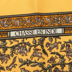 Hermes Carre 45 Chasse en Inde Indian Hunting Scarf Yellow Multicolor Silk — view 3