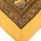 Hermes Carre 45 Chasse en Inde Indian Hunting Scarf Yellow Multicolor Silk — view 7
