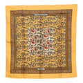 Hermes Carre 45 Chasse en Inde Indian Hunting Scarf Yellow Multicolor Silk