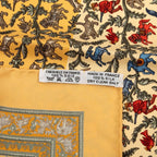 Hermes Carre 45 Chasse en Inde Indian Hunting Scarf Yellow Multicolor Silk — view 9