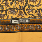 Hermes Carre 45 Chasse en Inde Indian Hunting Scarf Yellow Multicolor Silk — view 8