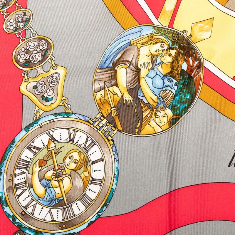 Hermes Carre 90 Parmi les Fleurs Je Compte les Heures Time Spent Among Flowers — view 5