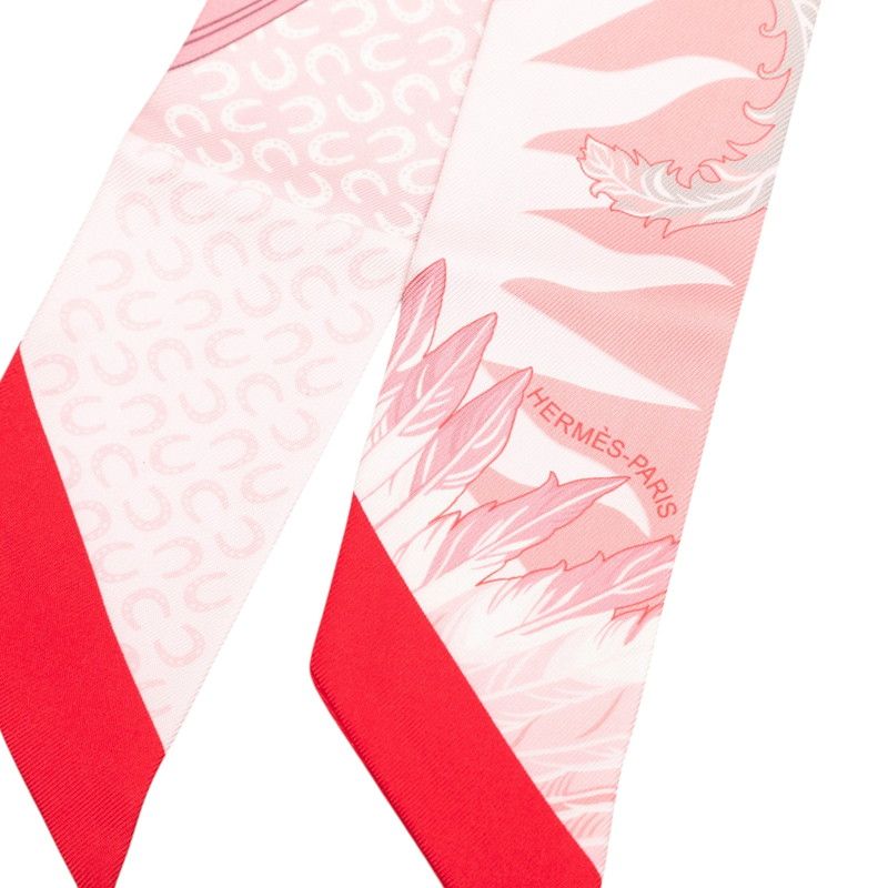 Hermes Twilly Cheval Phoenix Horse and Scarf Pink Silk — view 2