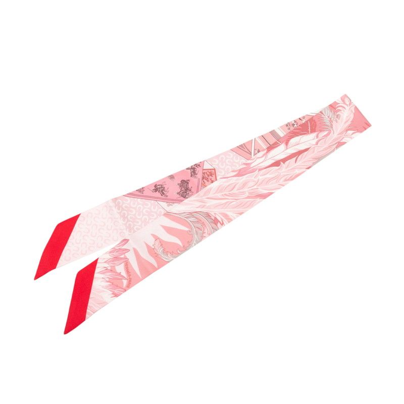 Hermes Twilly Cheval Phoenix Horse and Scarf Pink Silk