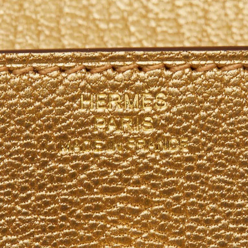 Hermes Kelly Pocket Wallet Gold Chevre Sham Kirite — view 8