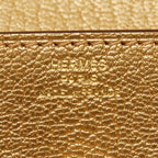 Hermes Kelly Pocket Wallet Gold Chevre Sham Kirite — view 8