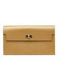 Hermes Kelly Pocket Wallet Gold Chevre Sham Kirite