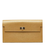 Hermes Kelly Pocket Wallet Gold Chevre Sham Kirite