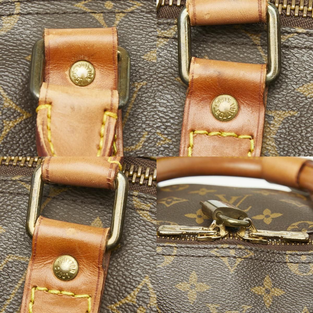 Louis Vuitton Monogram Boston Bag Brown Leather — view 9