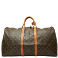 Louis Vuitton Monogram Boston Bag Brown Leather