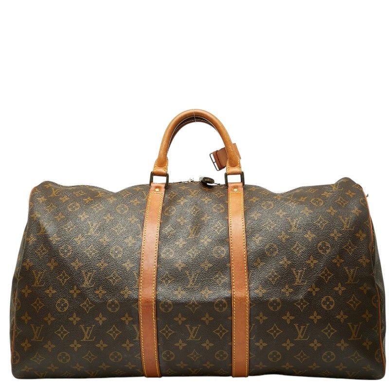 Louis Vuitton Monogram Boston Bag Brown Leather