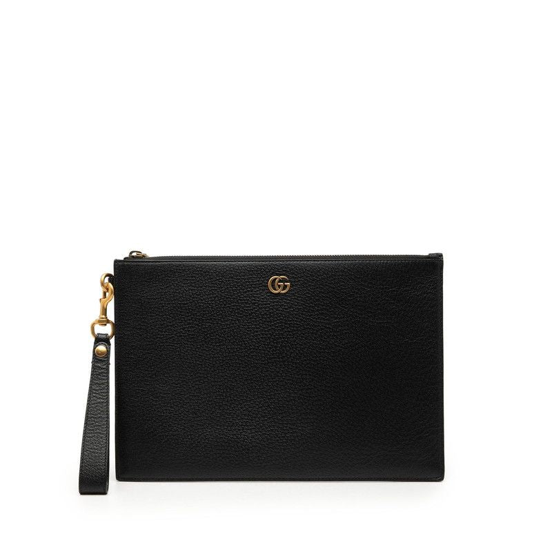 Gucci GG Marmont Clutch Black Leather
