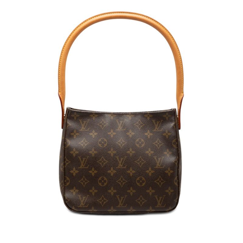 Louis Vuitton Monogram Looping MM Shoulder Bag Brown Leather