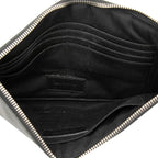 Saint Laurent Glitter Patch Clutch Black Multicolor Leather — view 4