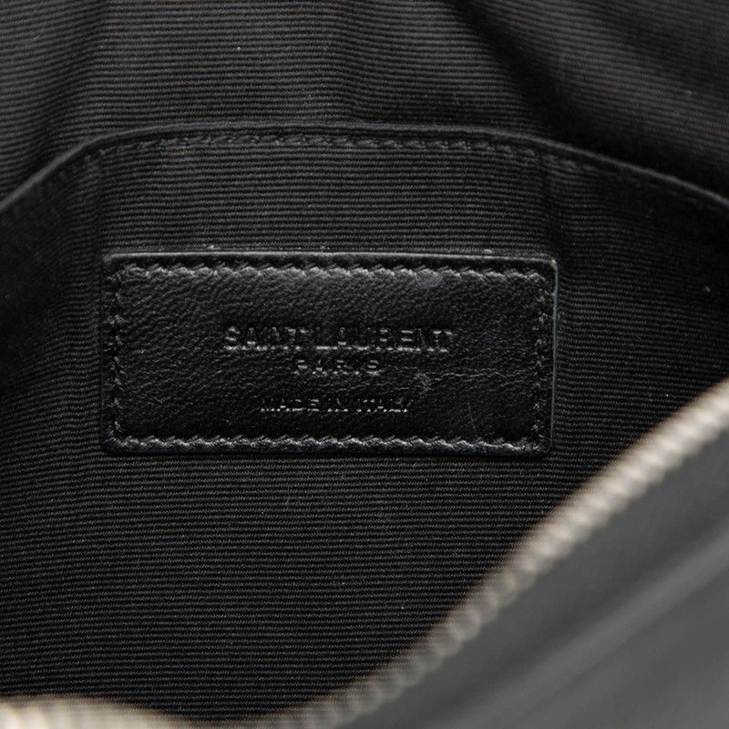 Saint Laurent Glitter Patch Clutch Black Multicolor Leather — view 6