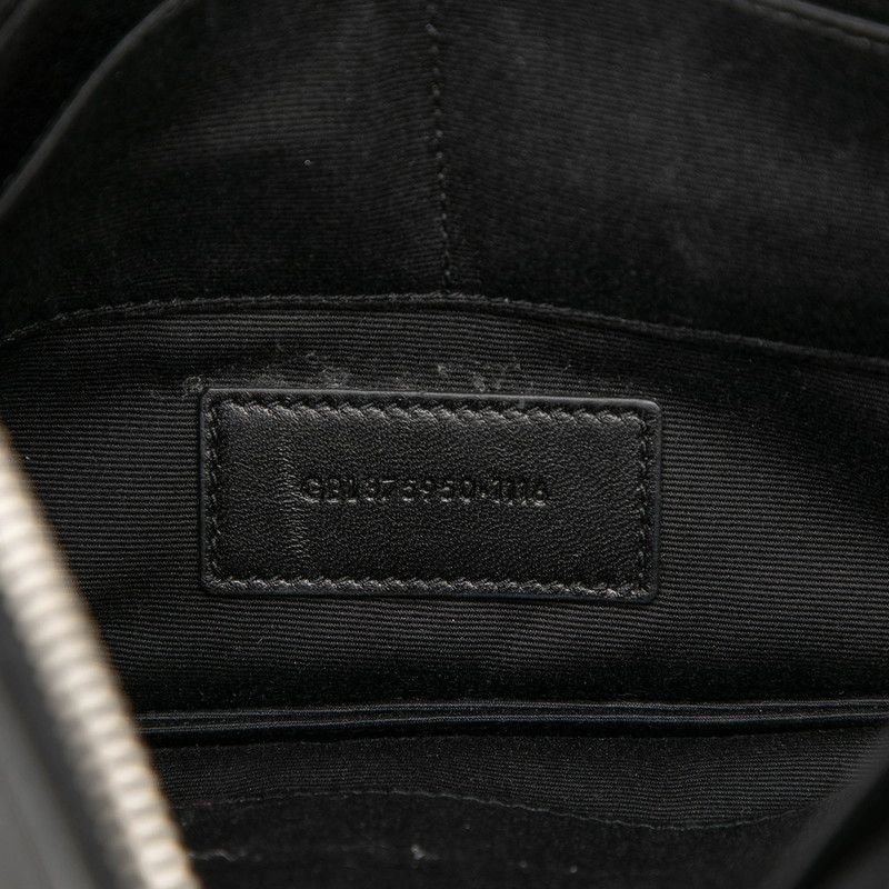 Saint Laurent Glitter Patch Clutch Black Multicolor Leather — view 5