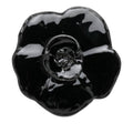 Chanel Camellia Ring Silver Black Metal