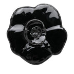 Chanel Camellia Ring Silver Black Metal