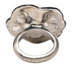 Chanel Camellia Ring Silver Black Metal — view 4