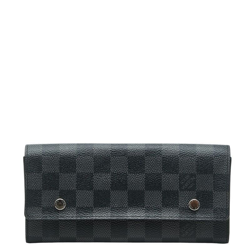 Louis Vuitton Damier Graphite Portefeuille Long Modular Wallet Black Leather