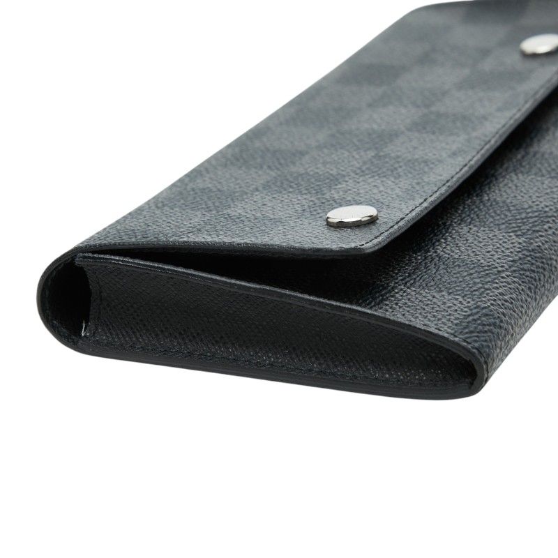 Louis Vuitton Damier Graphite Portefeuille Long Modular Wallet Black Leather — view 5