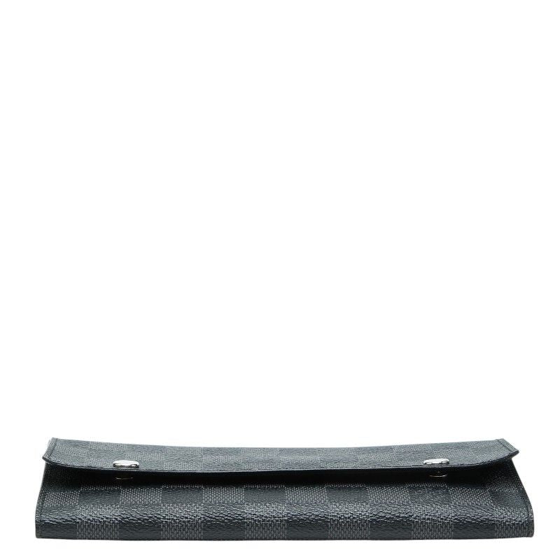 Louis Vuitton Damier Graphite Portefeuille Long Modular Wallet Black Leather — view 3