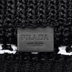 Prada Crochet Tote Black Viscose — view 5
