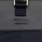 Prada Nylon Crossbody Shoulder Bag Navy Saffiano — view 5