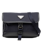 Prada Nylon Crossbody Shoulder Bag Navy Saffiano