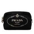 Prada Canapa Logo Pouch Black Canvas