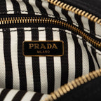 Prada Canapa Logo Pouch Black Canvas — view 5
