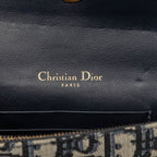 Dior Oblique Trotter Saddle Waist Bag Navy Beige Canvas Leather — view 5