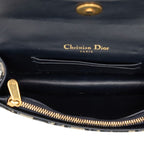 Dior Oblique Trotter Saddle Waist Bag Navy Beige Canvas Leather — view 4