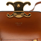 Celine Triomphe Mini Claude Crossbody Shoulder Bag Black Brown Leather — view 5